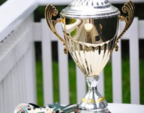 A trophy at the 2016 CDI Mariakalnok
