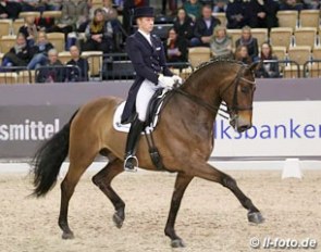 Jan Dirk Giesselmann and Real Dancer win the national Grand Prix at the 2016 CDI-W Neumunster :: Photo © LL-foto