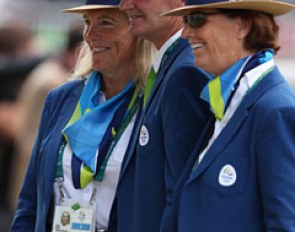 British Grand Prix rider Sandy Phillips (left) officiated as member of the jury for eventing