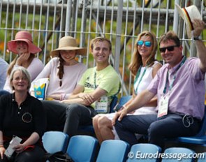 The Rothenberger family watching the eventing show jumping phase
