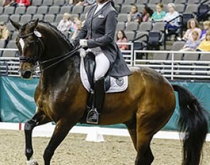 Karen Pavicic and Don Daiquiri win the Grand Prix Kur at the 2016 CDI Omaha :: Photo © Sue Stickle