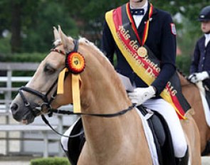 Inga Katharina Schuster and Cyrill win the pony division at the 2016 Preis der Besten :: Photo © Tina Pantel
