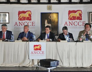 ​Manuel González, Feliciano Reyes, Juan Tirado, Antonio Ruiz, and Jaime Molina at the 2016 ANCCE General Assembly