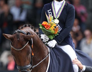 Beatrice Buchwald on the 2016 World Young Horse Champion Victoria's Secret :: Photo © Astrid Appels