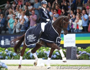 Beatrice Buchwald and Victoria's Secret are the new World Champions in the 5-year old division at the 2016 World Young Horse Championships :: Photo © Astrid Appels
