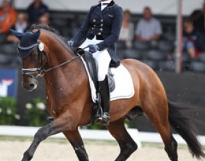 Belgian Larissa Pauluis on Joop van Uytert and Paul Schockemohle's Barroso (by Bordeaux x Saros)