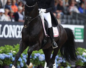 Dorothee Schneider and Sezuan at the 2016 World Young Horse Championships :: Photo © Astrid Appels