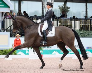 Tinne Vilhelmson and Don Auriello at the 2016 CDI-W Wellington :: Photo © Sue Stickle