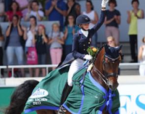 Laura Graves and Verdades win the Grand Prix Special at the 2017 CDIO Aachen :: Photo © Astrid Appels