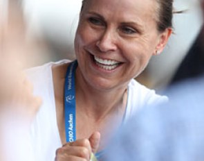 Canadian Jill Irving having fun in Aachen