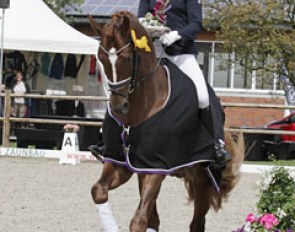 Sina Aringer and AC-DC win the 5-year old division at the 2017 Holtkämper Dressage Days Bundeschampionate qualifier
