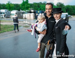 Alexandre Ayache with his fiancée Grete Puvi and their daughter Anna