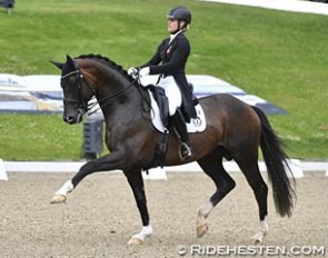 Anna Zibrandtsen and Arlando at the 2017 Danish Dressage Championships :: Photo © Ridehesten