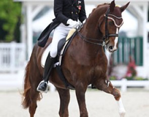 Swiss Gilles Ngovan has taken Christina Ernst's 10-year old Swiss bred gelding Furstentraum (by Feinsinn x Davignon) from young horse level to small tour