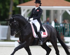 Danish Rikke Svane and her Trakehner stallion Finckenstein were fourth in the Grand Prix with a top score of 73.160% and seventh in the freestyle (73.775%)