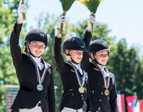 The individual test podium: Louise Christensen, Lucie-Anouk Baumgürtel, Jana Lang