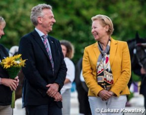 Judges Arie Hamoen and Maja Stukelj at the prize giving ceremony
