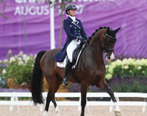 Laurence Roos and Fil Rouge at the 2017 European Dressage Championships :: Photo © Astrid Appels