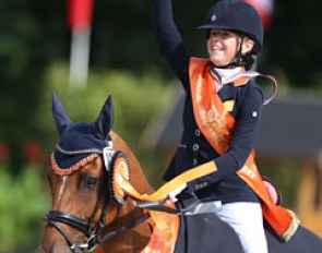 Dutch Sanne Buijs and Happy Feat won the 2017 European Children's Championships :: Photo © Astrid Appels