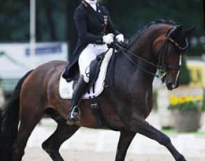Hannah Erbe and Carlos at the 2017 European Young Riders Championships :: Photo © Astrid Appels