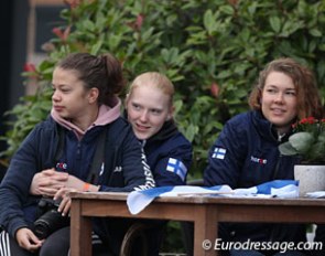 Finnish fans watching the junior team test