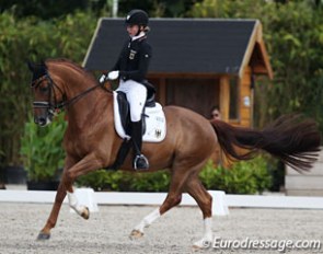 Rebecca Horstmann and Friend of Mine at the 2017 European Junior Riders Championships :: Photo © Astrid Appels