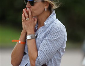 Lara Livanos anxiously waiting for the scores to appear on the board