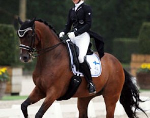Finnish Janni Martikainen on the Belgian warmblood Cornando van de Cadzandhoeve