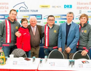 Horses & Dreams Meets Austria: Christian Schumach, Monica Theodorescu, show hosts Ullrich and Francois Kasselmann,  Otto Becker and Christian Rhomberg at the press conference