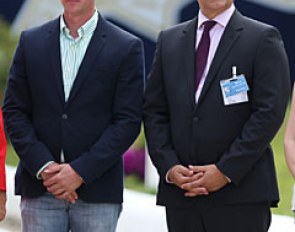 Hof Kasselmann sales manager Stephan Plum and French judge Alban Tissot