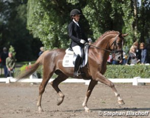 Libuse Mencke and Glucksrüf II at the 2017 Trakehner Championships :: Photo © Stephan Bischoff