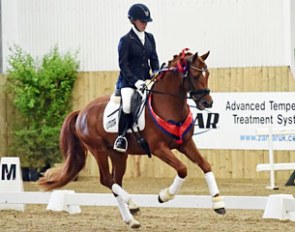 Jennifer Manning and Chartstürmer win the 4-year old division at the 2017 British Young Pony Championships in Hartpury :: Photo © Kevin Sparrow