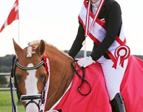 Sara Aagaard Hyrm and Der Harlekin B win the 2017 Danish Pony Championships :: Photo © Ridehesten