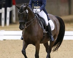 Melanie Montagano and Ga Deva at the 2017 U.S. Dressage Finals :: Photo © Sue Stickle