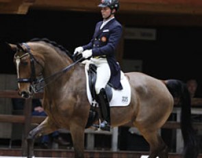 Portuguese Pedro Luiz Pavao on D'Artagnan. The bay was previously competed by Australian Under 25 rider William Matthew and is registered with the FEI as owned by Henri Ruoste and Palstra Oy.