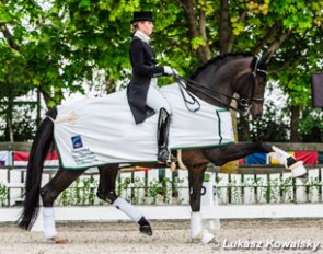 Morgan Barbançon Mestre and Sir Donnerhall II at the 2017 CDI-W Mariakalnok :: Photo © Lukasz Kowalski
