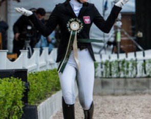 Anna Wojtkowska was horseless for the prize giving