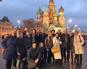 FEI judge applicants take an excursion into Moscow after the FEI Judges Exam at the 2017 CDI-W Moscow at Maxima Park :: Photo © Anna Milne