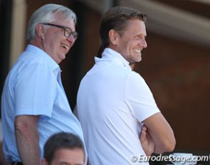 Look who came to watch! Totilas' former owner Cees Visser. Here talking to Edward