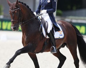 Brand new Swedish Grand Prix champions Rose Mathisen on Zuidenwind (by OO Seven x Jazz)