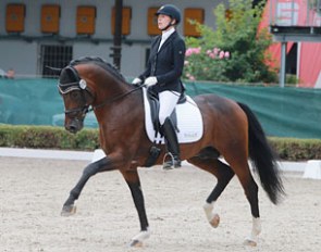 Nicole Casper and Topas FBW at the 2017 Baden-Wurttemberger Regional Championships in Tübingen :: Photo © Olav Krenz
