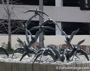 Another segment of the Pioneer Courage sculptures