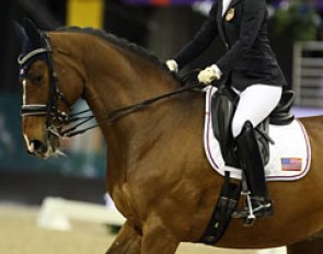 Para dressage rider Annie Peavy on Lancelot Warrior