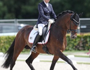 Geertje Hesse-Wadenspanner and United Europ at the 2017 World Young Horse Championships :: Photo © Astrid Appels