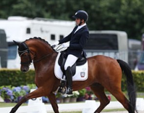 Severo Jurado Lopez and Quel Filou at the 2017 World Young horse Championships :: Photo © Astrid Appels