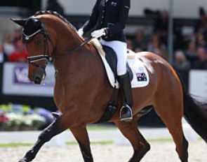 Simone Pearce on Casablanca at the 2017 World Championships for Young Dressage Horses :: Photo © Astrid Appels
