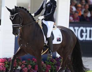 Simone Pearce and Feodoro at the 2017 World Young Horse Championships :: Photo © Astrid Appels