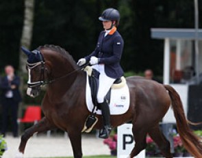Dana van Lierop on the KWPN licensed stallion Gunner KS (by Belissimo M x Vincent)