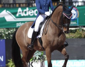 Anna Buffini and Sundayboy at the 2017 CDI Wellington in February :: Photo © Astrid Appels