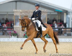 Carl Hester and Barolo win the Grand Prix at the 2017 CDI Windsor :: Photo © Jon Stroud